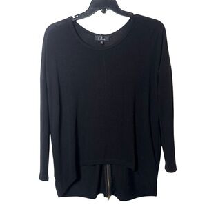 Lulu's Black Long Sleeve Blouse